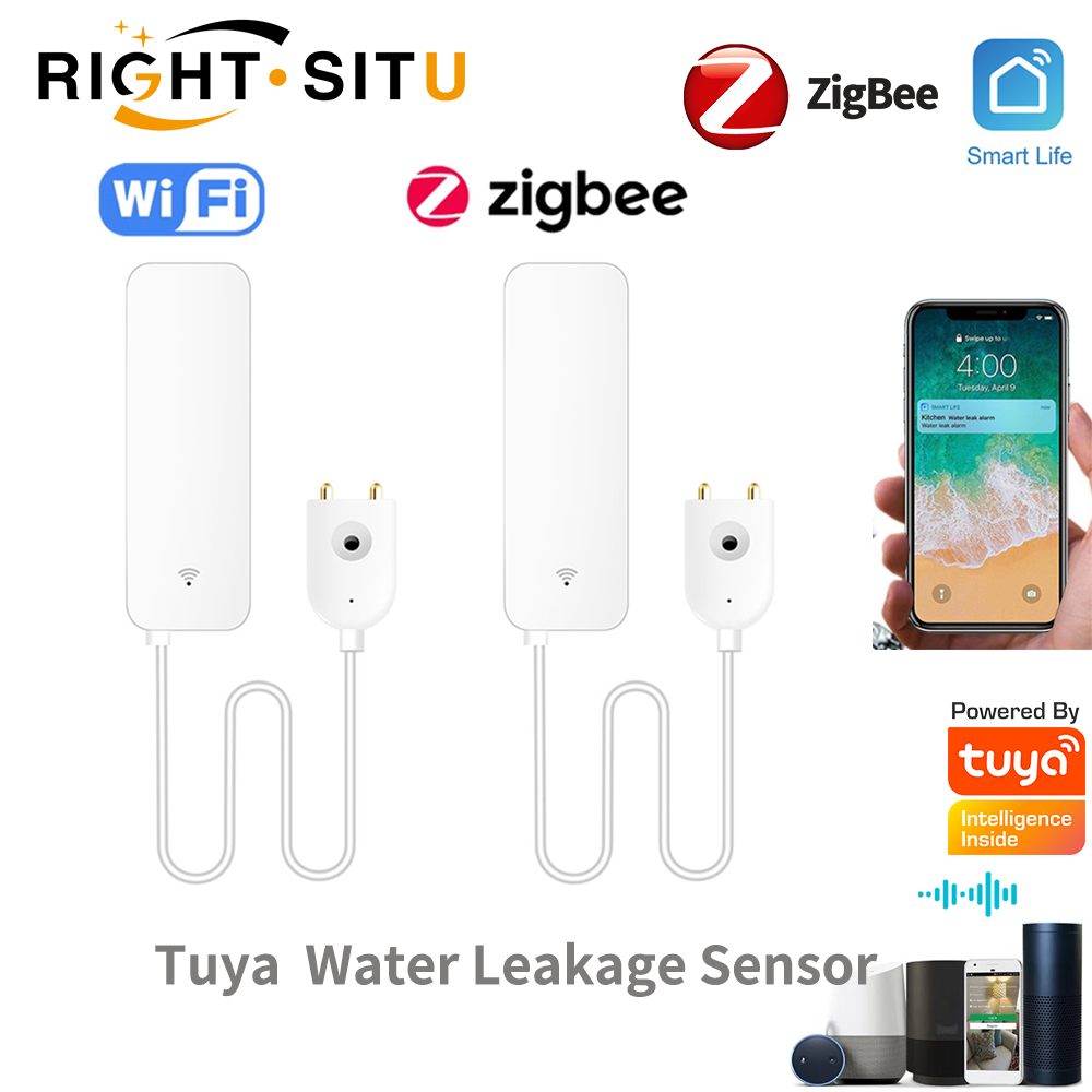 Home Security Tools - Tuya WiFi Water Leak Sensor, Water