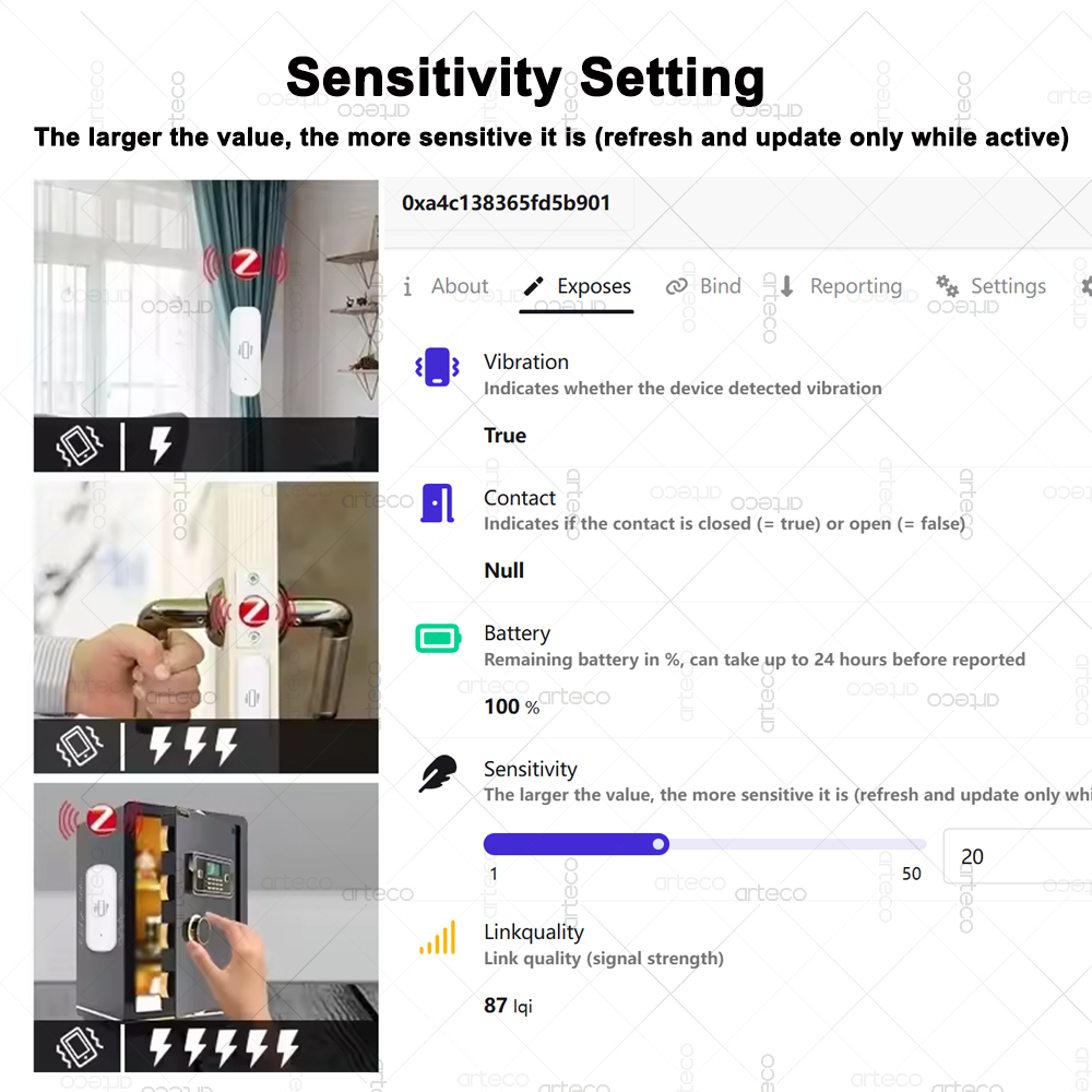 Smart ZigBee 3.0 Vibration Sen - Home Security Tools review and price