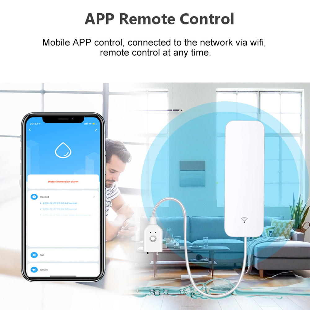 Tuya WiFi Water Leak Sensor, W - Home Security Tools review and price