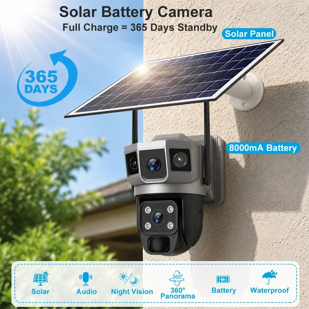 V380 4K 3 Screens 4G Camera So - Home Security Services review and price
