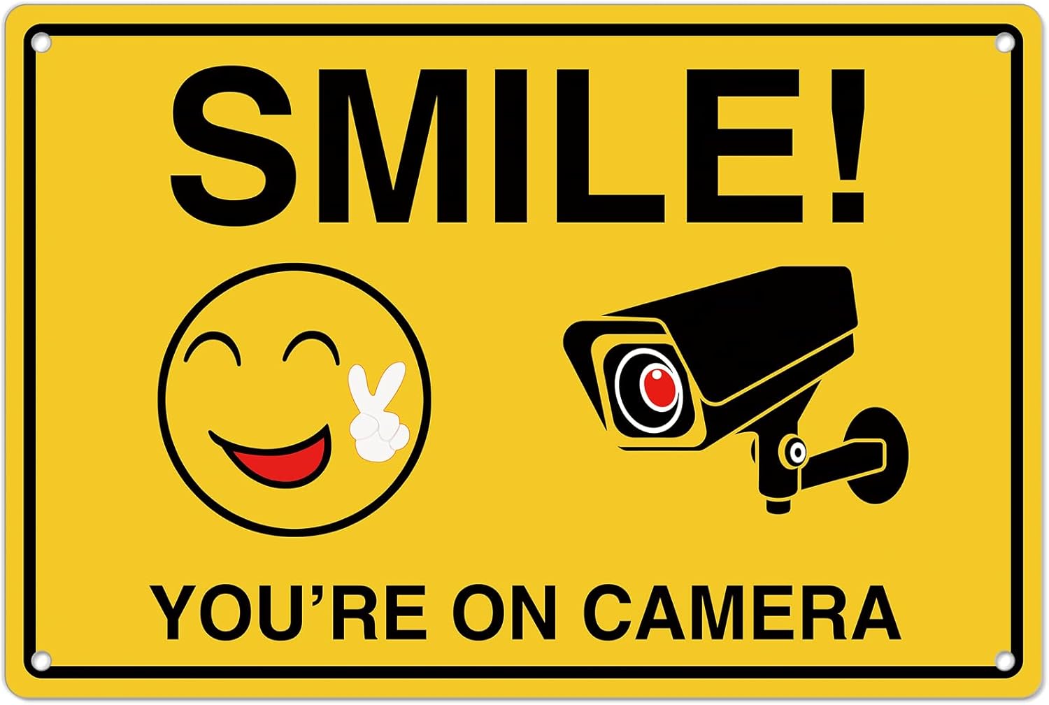 Smile Youre On Camera Signs ;  - Home Security Services review and price
