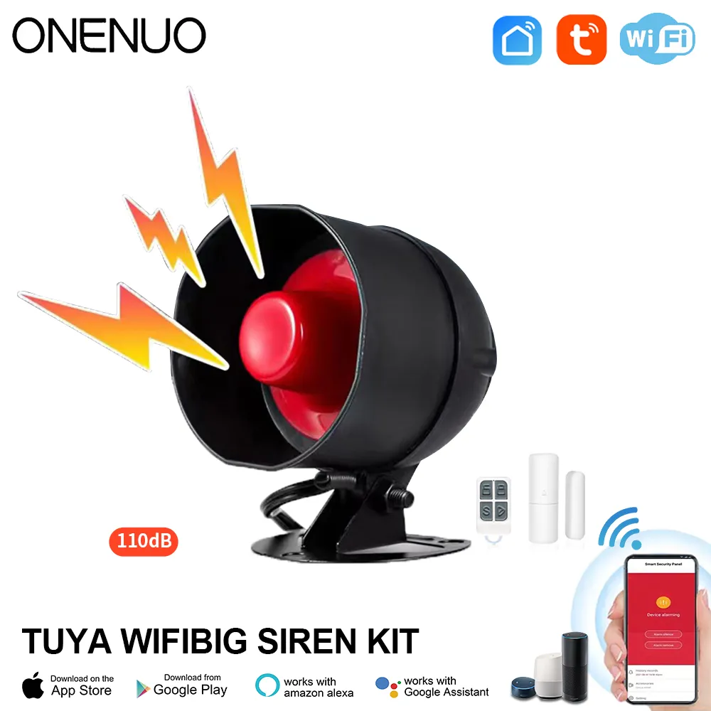ONENUO Tuya WIFI Alarm Siren L - Home Security No Wifi review and price
