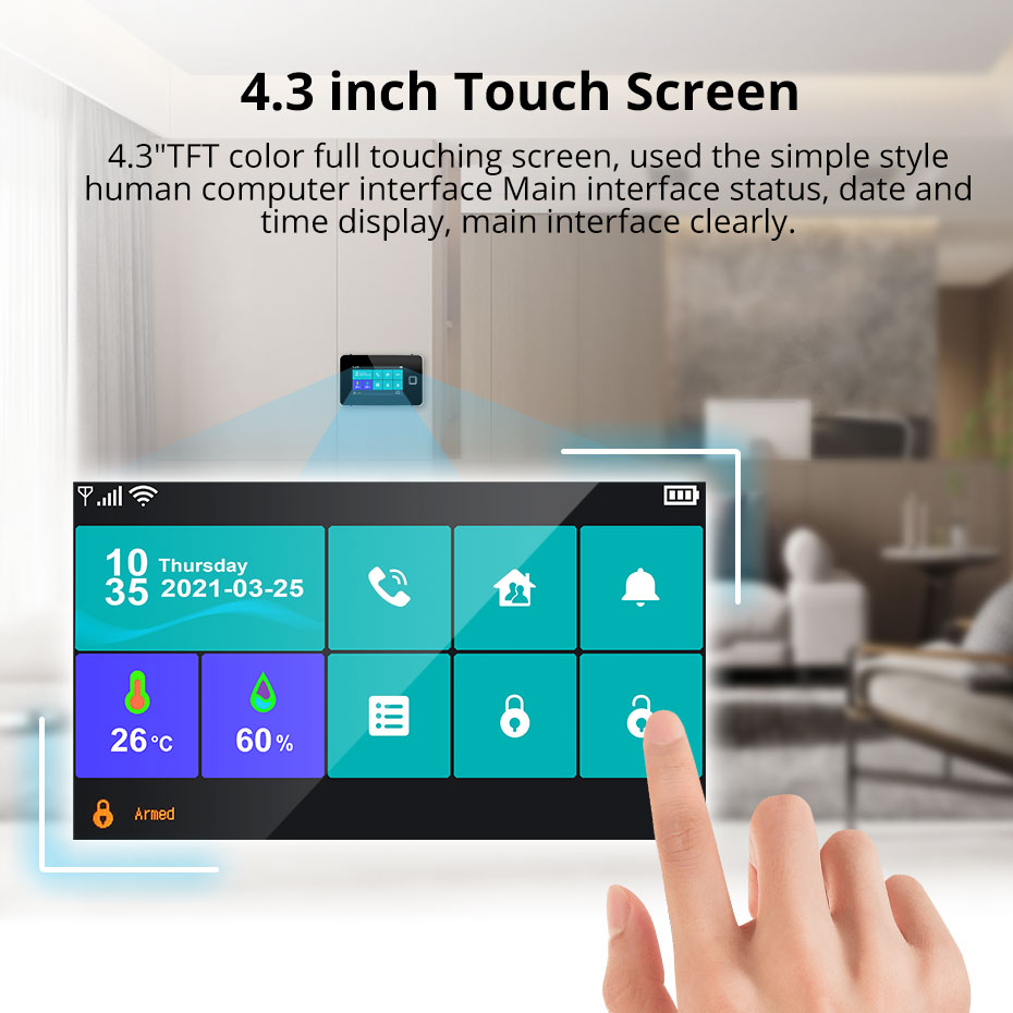 KERUI 4.3 Inch Touch Screen Ho - Home Security No Wifi review and price