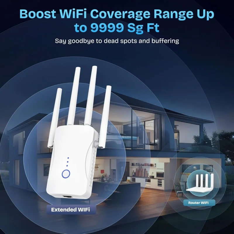 2.4G/5GHz Dual Band WiFi Repea - Home Security No Wifi review and price